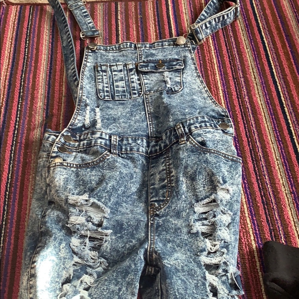 light washed overalls